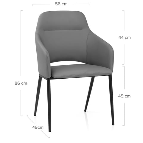 Palma Dining Chair Dark Grey