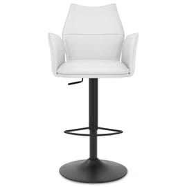 Ava Bar Stool White With Arms