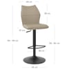 Ava Bar Stool Taupe