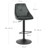 Aria Bar Stool Green Velvet