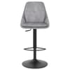 Aria Bar Stool Grey Velvet