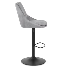 Aria Bar Stool Grey Velvet