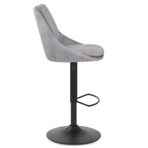 Aria Bar Stool Grey Velvet