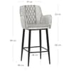 Maverick Bar Stool Vintage White