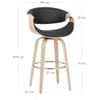 Jefferson Wooden Bar Stool Black