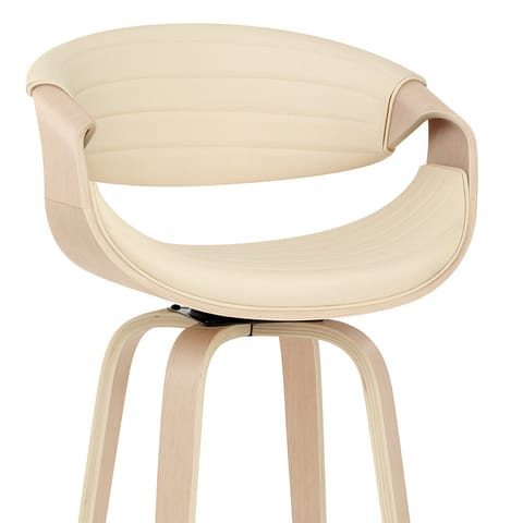 Jefferson Wooden Bar Stool Cream