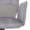 Art Bar Stool Grey Velvet With Arms