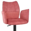 Art Bar Stool Pink Velvet With Arms