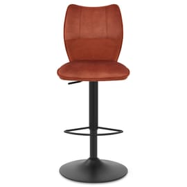 Art Bar Stool Burnt Orange Velvet