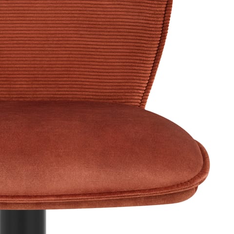 Art Bar Stool Burnt Orange Velvet