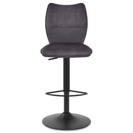 Art Bar Stool Charcoal Velvet