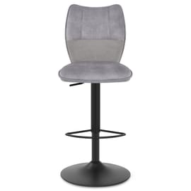 Art Bar Stool Grey Velvet