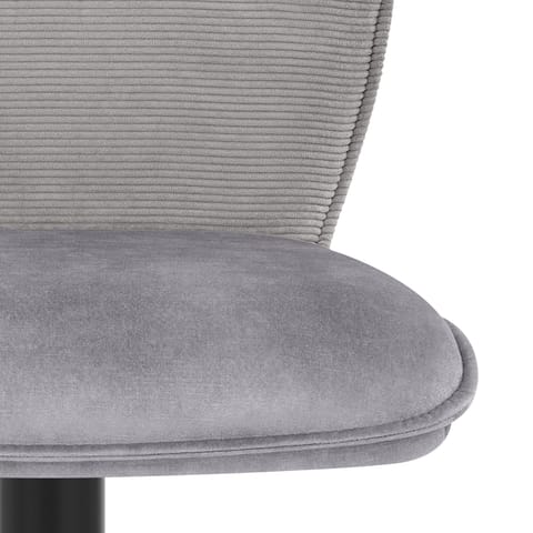 Art Bar Stool Grey Velvet