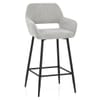 Raven Bar Stool Light Grey Fabric
