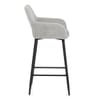 Raven Bar Stool Light Grey Fabric