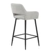 Raven Bar Stool Light Grey Fabric