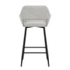 Raven Bar Stool Light Grey Fabric