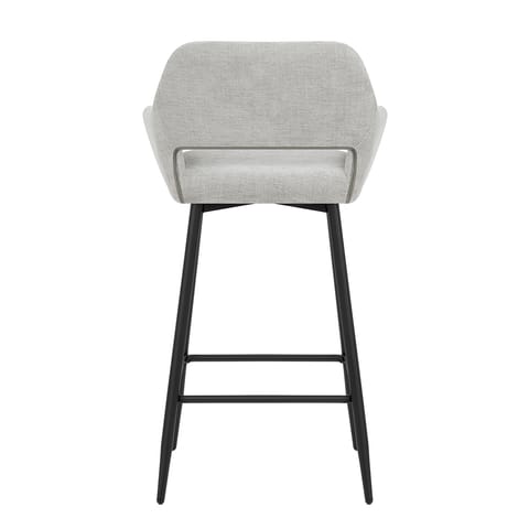 Raven Bar Stool Light Grey Fabric