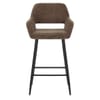 Raven Bar Stool Brown Fabric