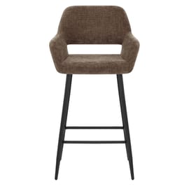 Raven Bar Stool Brown Fabric