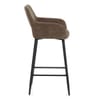 Raven Bar Stool Brown Fabric