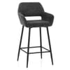 Raven Bar Stool Black Fabric