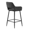 Raven Bar Stool Black Fabric