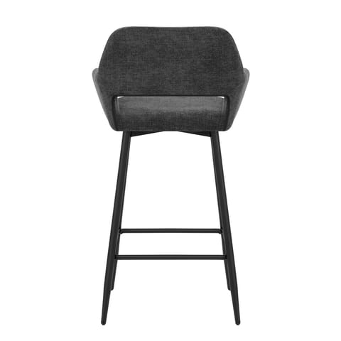 Raven Bar Stool Black Fabric