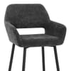 Raven Bar Stool Black Fabric