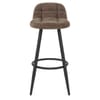 Solo Bar Stool Brown Fabric