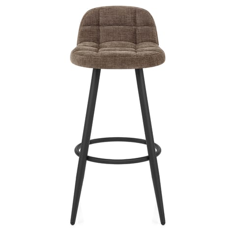 Solo Bar Stool Brown Fabric