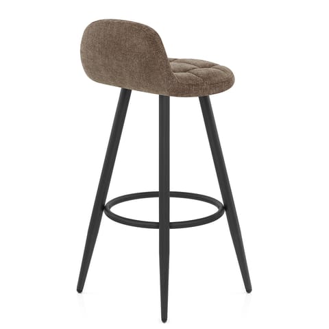 Solo Bar Stool Brown Fabric