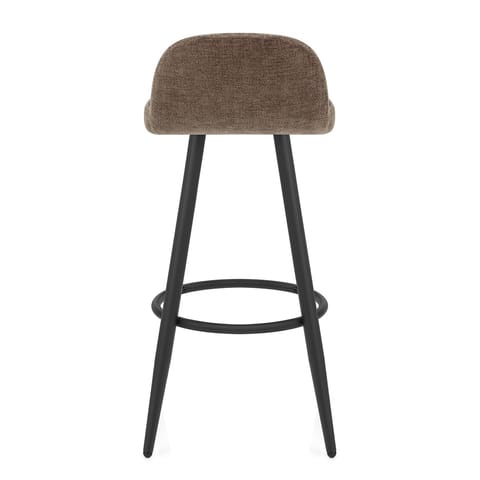 Solo Bar Stool Brown Fabric