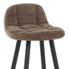 Solo Bar Stool Brown Fabric