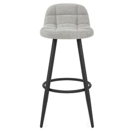 Solo Bar Stool Light Grey Fabric