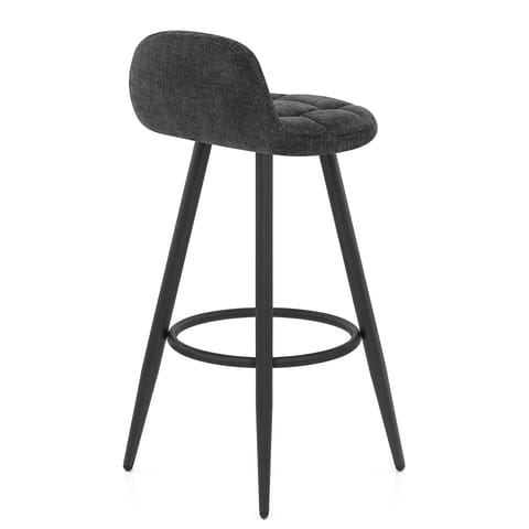 Solo Bar Stool Black Fabric