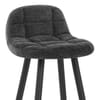 Solo Bar Stool Black Fabric