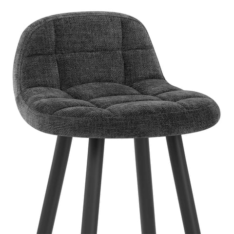 Solo Bar Stool Black Fabric