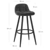 Solo Bar Stool Black Fabric