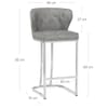 Oregon Bar Stool Antique Light Grey