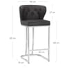 Oregon Bar Stool Antique Dark Grey