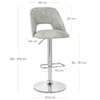 Phoenix Bar Stool Grey