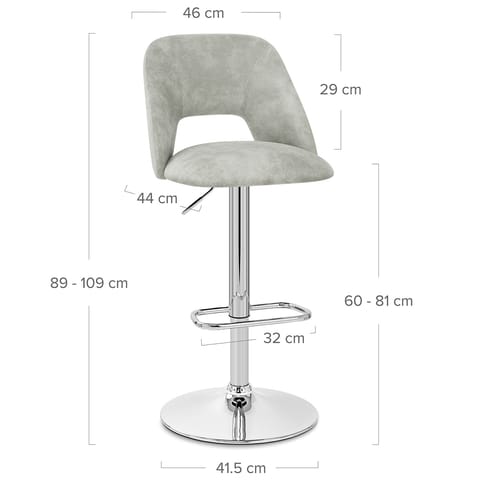 Phoenix Bar Stool Grey