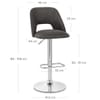 Phoenix Bar Stool Charcoal