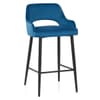 Sutton Bar Stool Blue Velvet