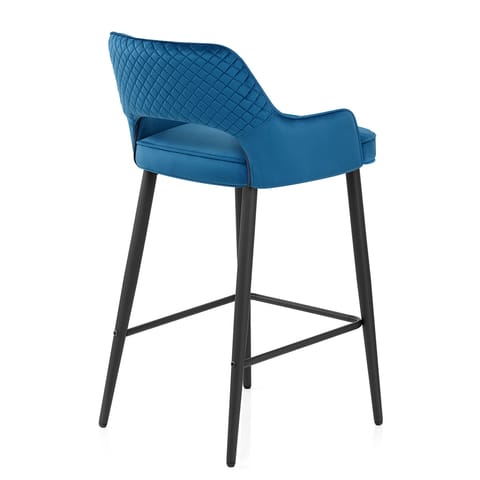 Sutton Bar Stool Blue Velvet
