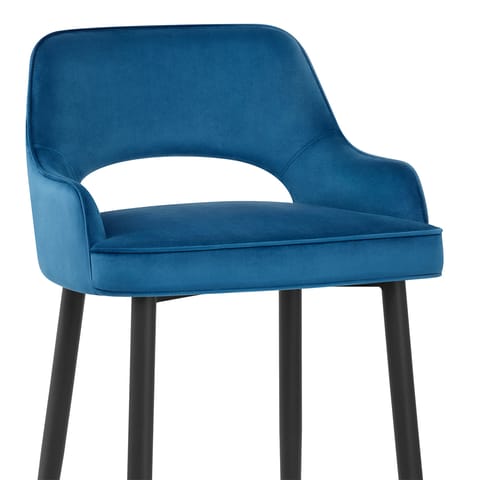 Sutton Bar Stool Blue Velvet