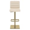Lush Real Leather Gold Stool Cream