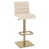 Lush Real Leather Gold Stool Cream