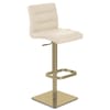 Lush Real Leather Gold Stool Cream